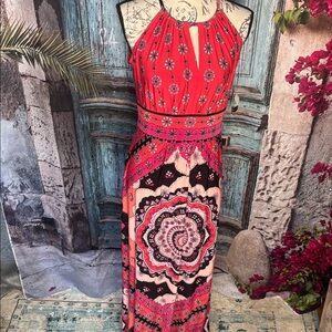 B Calm coral and pink maxi dress NWT, size small